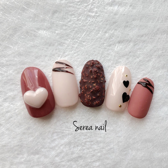 バレンタインデザイン ネイルチップ 組み合わせ自由 2000円〜 バレンタインデザイン ネイルチップ 組み合わせ自由 2000円〜