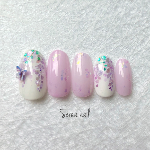 藤ネイルチップ✴︎[蝶] ネイルチップ（つけ爪） Serea✴︎nail