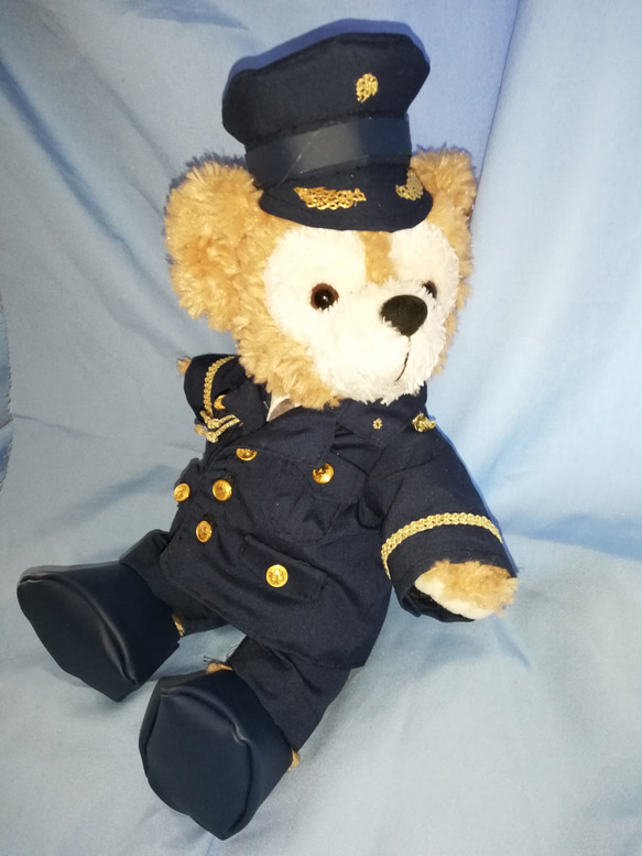 警察官の制服を着たぬいぐるみクマ くま ぬいぐるみ｜コスプレ｜警備員・警察の制服を着たクマさん くま