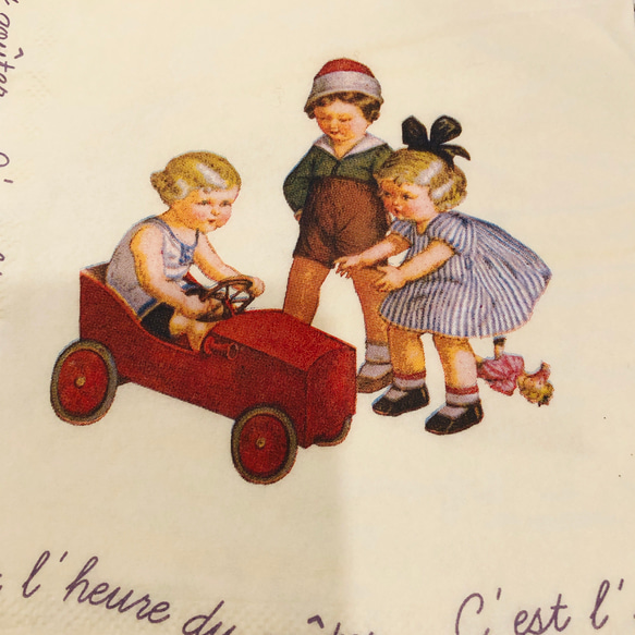 ペーパーナプキン 子供の遊び　フランス 4枚目の画像