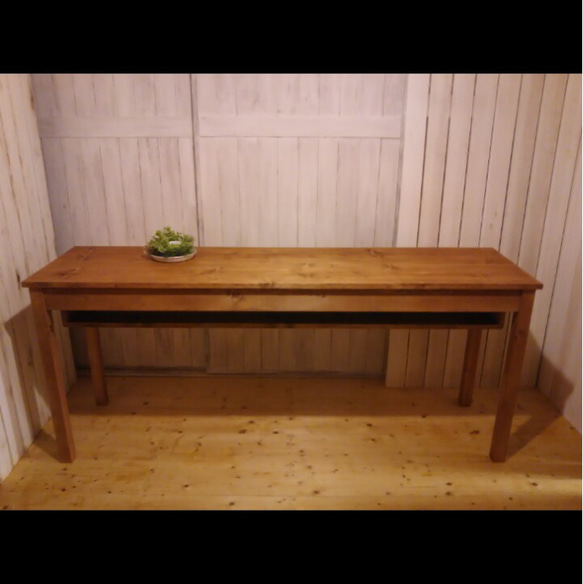 アンティーク風収納棚付き長机170cm 机・デスク TAMA工房 通販 4751874