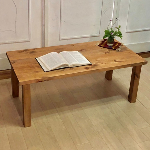国産ひのき無垢材のローテーブル 90cm×45cm ローテーブル・リビング