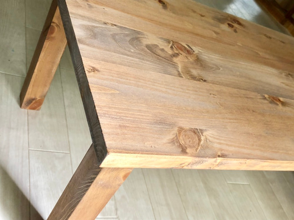 国産ひのき無垢材のローテーブル 90cm×45cm 7枚目の画像
