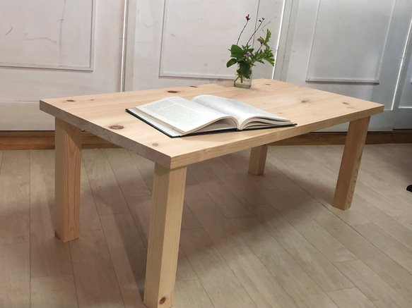 国産ひのき無垢材のローテーブル 無着色90cm×45cm ローテーブル 国産ひのき無垢材のローテーブル 無着色90cm×45cm ローテーブル
