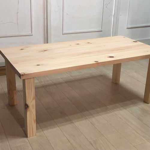 国産ひのき無垢材のローテーブル 無着色90cm×45cm ローテーブル 国産ひのき無垢材のローテーブル 無着色90cm×45cm ローテーブル