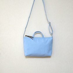 sold out☆倉敷帆布2WAYショルダーバッグB5☆light blue 2枚目の画像