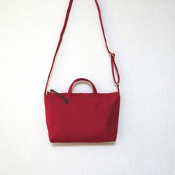 sold out☆B5倉敷帆布2WAYショルダーバッグ☆red×gold 1枚目の画像