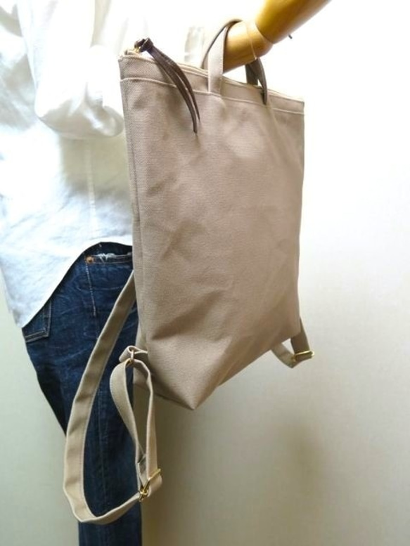 帆布２WAYリュックサック★light brown 2枚目の画像