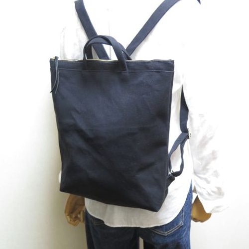 帆布2WAYリュックサック☆black リュック・バックパック TEA
