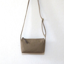 sold out☆mini倉敷帆布ショルダーバッグ☆café au lait×gold 1枚目の画像