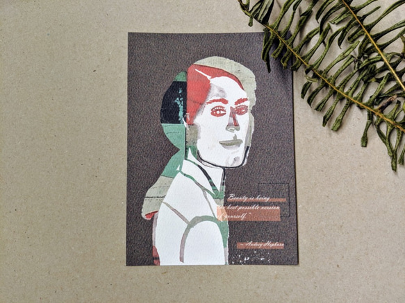 オードリー・ヘップバーン名言集/美女シリーズテーマポストカード 1枚目の画像