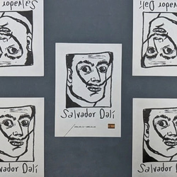 薩爾瓦多 達利 手繪大頭照 / 藝術家系列 主題明信片 第1張的照片