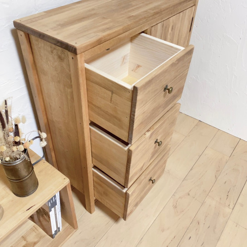 ha1. キャビネット W80 チェスト 引き出し カウンター 扉 収納 北欧