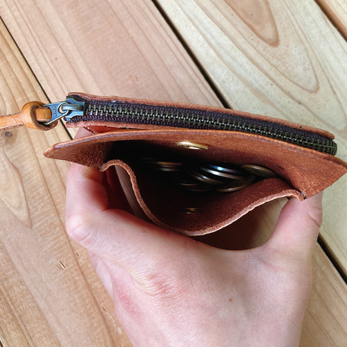 ヌメ革】hakoウォレット（レザー/革財布/ミニ/コンパクト/メンズ