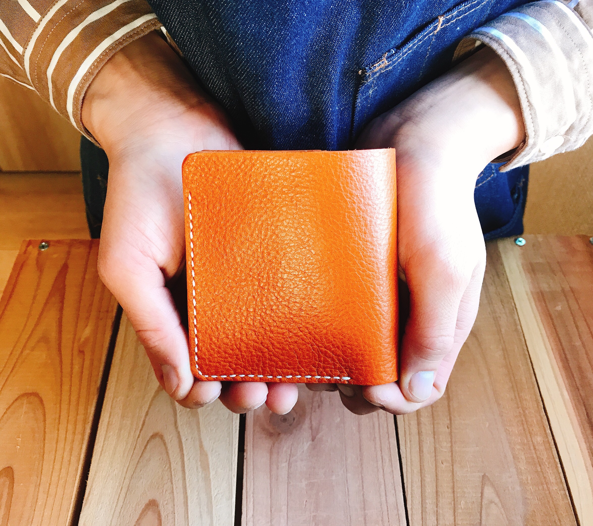 【高級イタリアンレザー】ミニマムウォレット（財布/本革/二つ折り/シンプル/コンパクト/メンズ/レディース/ミニ財布）