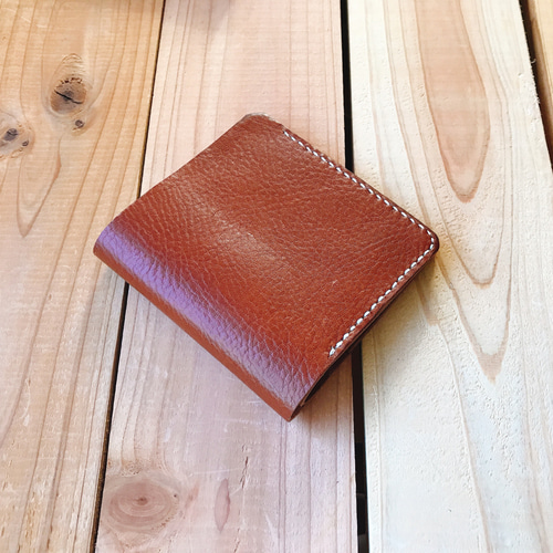 【 イタリアンレザー 】 ミニ財布 （ ブルー ）【ハンドメイド】 全9色》 イタリアンレザー 三つ折り財布 本革 ミニ財布