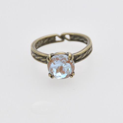 PRICE DOWN ヴィンテージ サフィレットリング ラウンドカット 金古美  