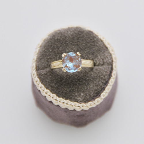 PRICE DOWN ヴィンテージサフィレットリング ラウンドカット ゴールド  