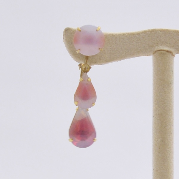 ドロップイヤリング　ヴィンテージルース　Sabrina（サブリナ）レッド