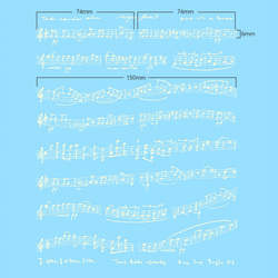 楽譜柄転写ステッカー 2枚目の画像