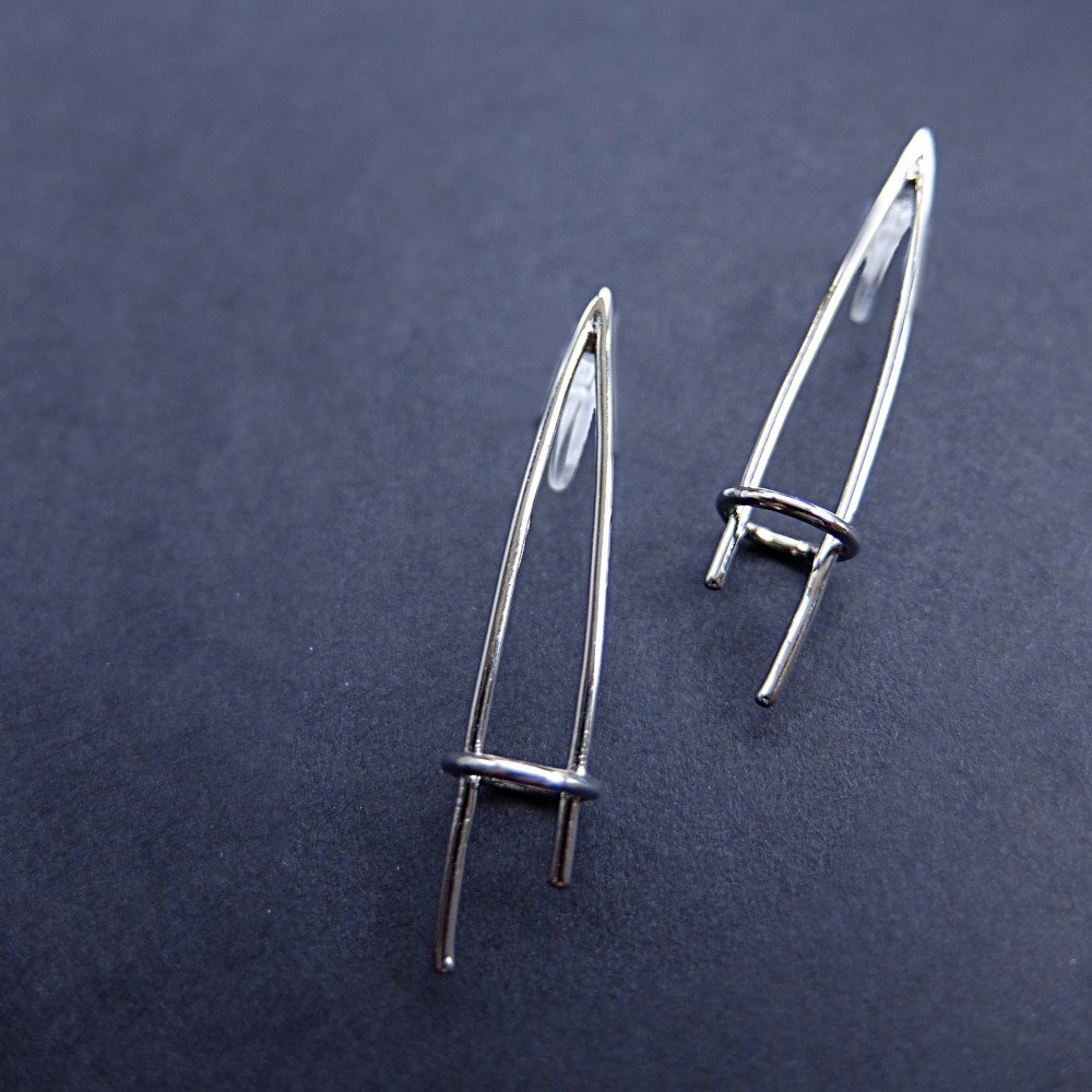 A design　-silver-【イヤリング】