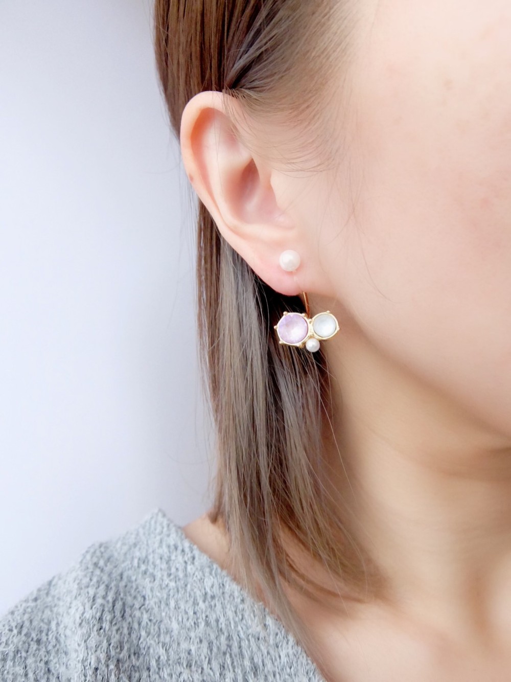 惑星 －Crystal Lavender Delite－【ピアス】