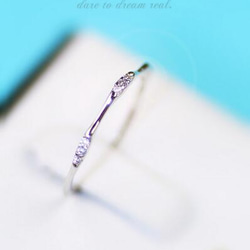 ☞金属アレ対応★9号～20号♥ジルコニア※フリーサイズリング指輪　細身　ホワイトゴールド 1枚目の画像