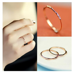 ☞金属アレ対応★9号～20号♥ジルコニア※フリーサイズリング指輪　細身　ホワイトゴールド 5枚目の画像