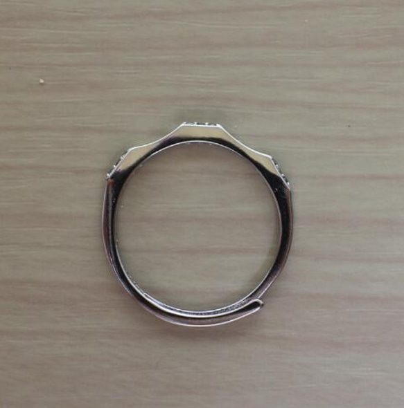 ☞金属アレ対応★9号～20号♥ジルコニア※フリーサイズリング指輪　細身　ホワイトゴールド 6枚目の画像