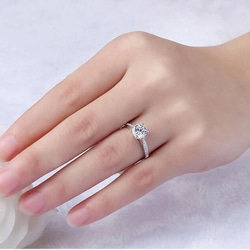 ※即日発送☞婚約指輪ギフト♥ジルコニア※金属アレ対応リング★プレゼント 指輪 925刻印 2枚目の画像