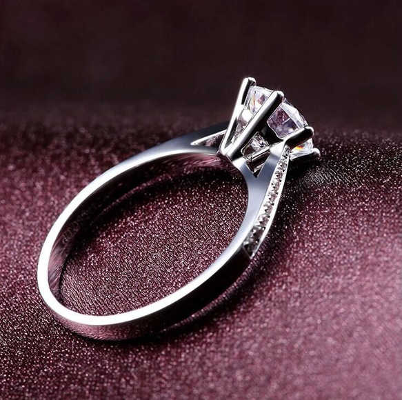 ※即日発送☞婚約指輪ギフト♥ジルコニア※金属アレ対応リング★プレゼント 指輪 925刻印 3枚目の画像