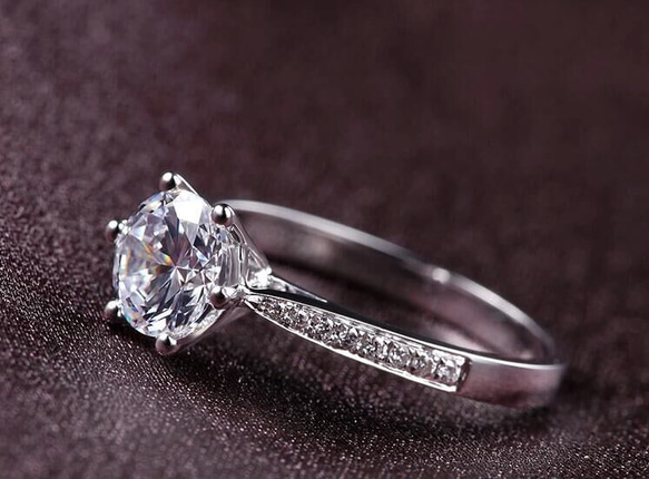 ※即日発送☞婚約指輪ギフト♥ジルコニア※金属アレ対応リング★プレゼント 指輪 925刻印 4枚目の画像