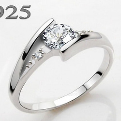 送料無料☞金属アレ対応9号～18号♥ジルコニア※フリーサイズリング指輪ホワイトゴールド 新品 1枚目の画像