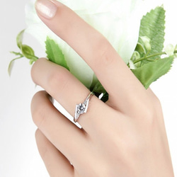 送料無料☞金属アレ対応9号～18号♥ジルコニア※フリーサイズリング指輪ホワイトゴールド 新品 3枚目の画像