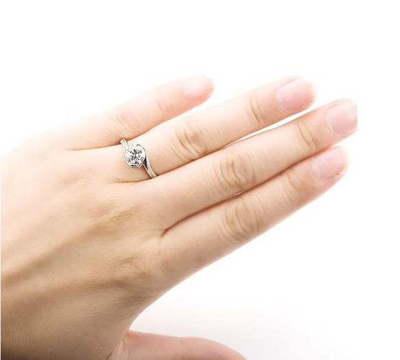 ※即日発送☞婚約指輪ギフト♥ジルコニア※金属アレ対応リング★指輪シルバー925 4枚目の画像