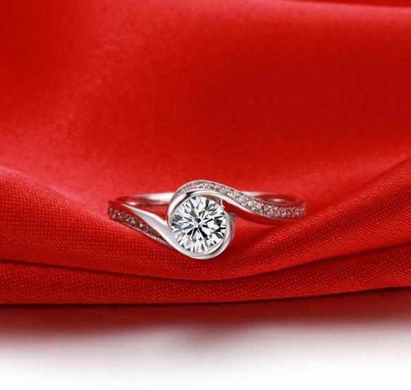 ※即日発送☞婚約指輪ギフト♥ジルコニア※金属アレ対応リング★指輪シルバー925 5枚目の画像