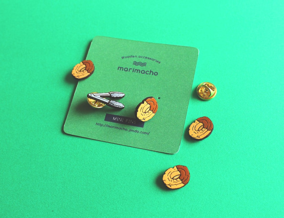 Wooden mini pins(Donut) 4枚目の画像