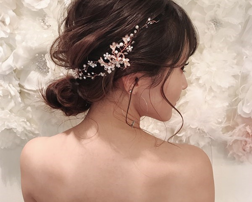 Votan 松原加奈さん×ブルージュコラボヘア 髪飾り 小枝ヘア