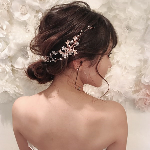 Votan 松原加奈さん×ブルージュコラボヘア 髪飾り 小枝ヘア