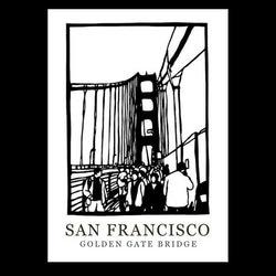 【特別価格】San Francisco Golden Gate Bridge / モノクロ　A2 / MB001 　 2枚目の画像