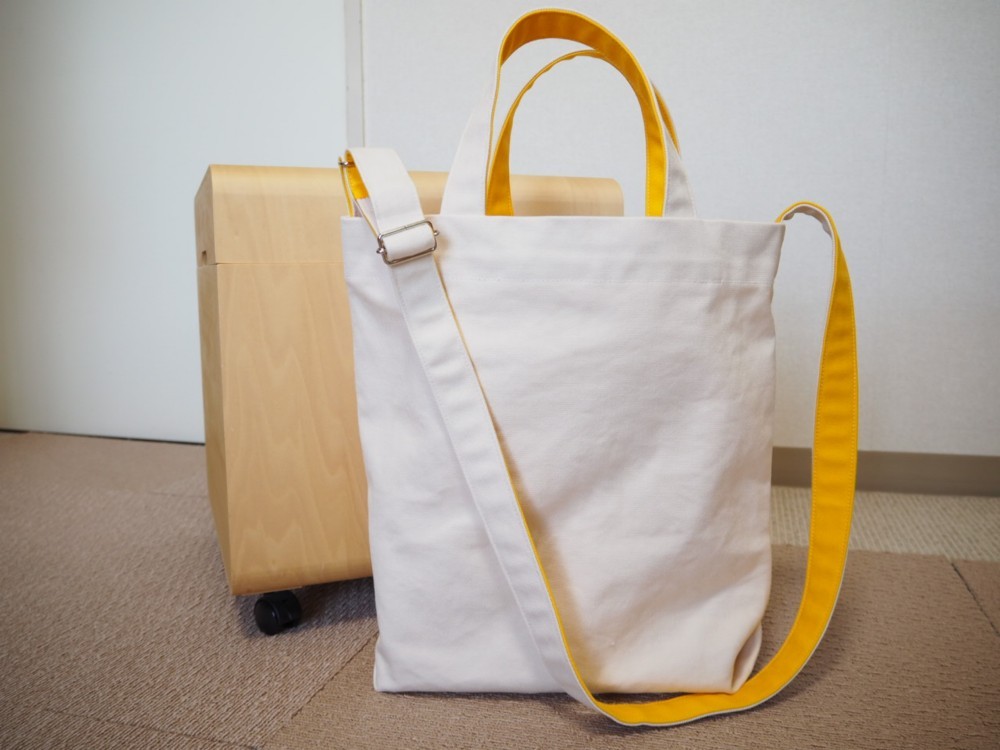 シンプルトート＊巾着付き(イエロー)　36.