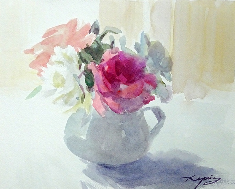 透明水彩 原画「花シリーズ5」 絵画 nara watercolor 通販 透明水彩 原画「花シリーズ5」 絵画 nara watercolor 通販