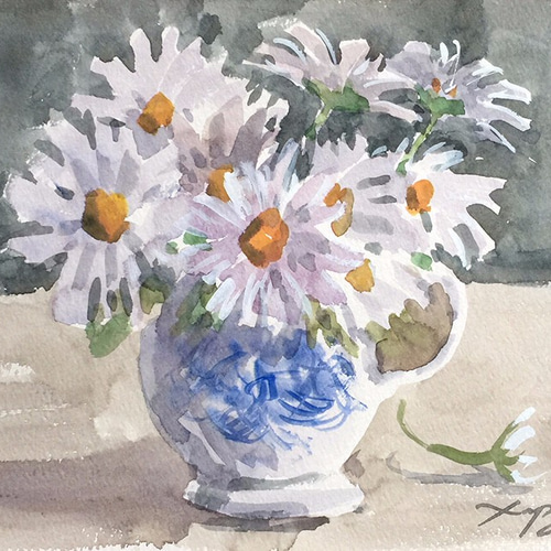 透明水彩 原画「花シリーズ13」 絵画 nara watercolor 通販