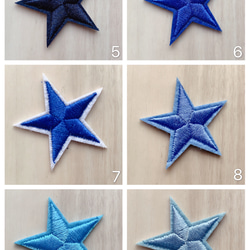 【F35】刺繍アイロンワッペン　【8枚分】星　カラフル　ご希望の番号をコメントおねがいします 3枚目の画像