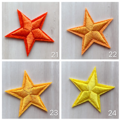 【F35】刺繍アイロンワッペン　【8枚分】星　カラフル　ご希望の番号をコメントおねがいします 6枚目の画像