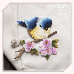 CX19 刺繍アイロンワッペン 1枚分 鳥 ワッペン・アップリケ