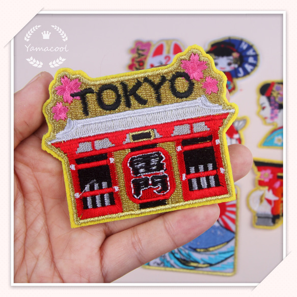 M-04 刺繍アイロンワッペン　7枚  和柄  日本柄　ジャパン 4枚目の画像