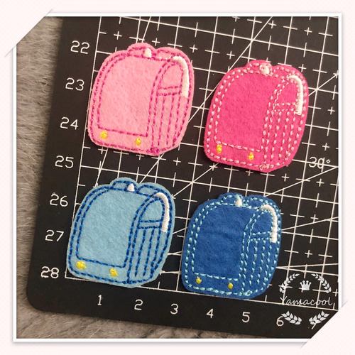 M26 刺繍アイロンワッペン ランドセル 4枚分 ワッペン・アップリケ 