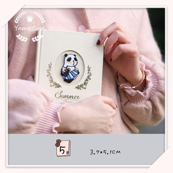 【W13】可愛い上質な刺繍アイロンワッペン 1枚★ パンダさん 2枚目の画像