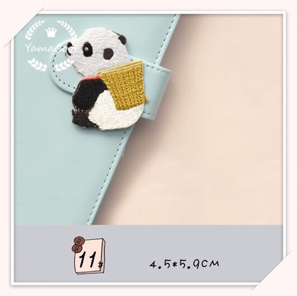 【W13】可愛い上質な刺繍アイロンワッペン 1枚★ パンダさん 4枚目の画像